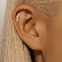 Sterling Silver Gold Tassel Stud Earrings
