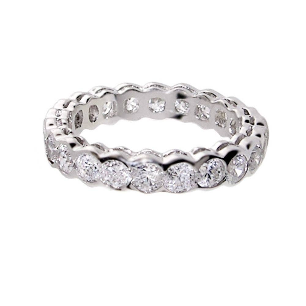 Pave Sterling Silver Eternity Ring